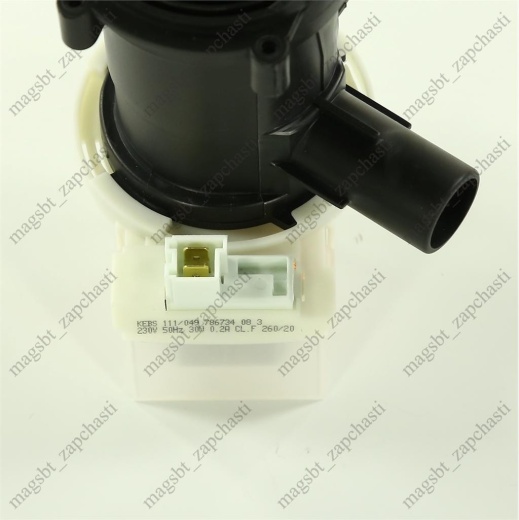 Washing Machine pump assembly Copreci 4 clips 30W chip forward copper KEBS111 / 049 Bosch Siemens 144192 photo 2 - 