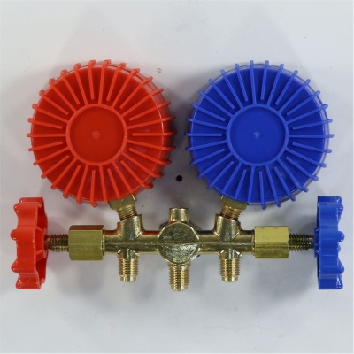Manifold 2 valves R22/12/134/404 glass 90cm FC photo 2493697 Manifold 2 valves R22/12/134/404 glass 90cm FC photo 2493697