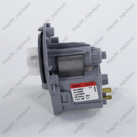 Washing Machine pump Askoll 3 pins 30W clamps back copper with thermal protection 292328 290681 RS0750 RS065800 photo 2 - 