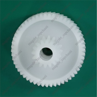 Meat grinder gear Ø46/17mm z54/16 braid/straight metal bushing photo 2284484