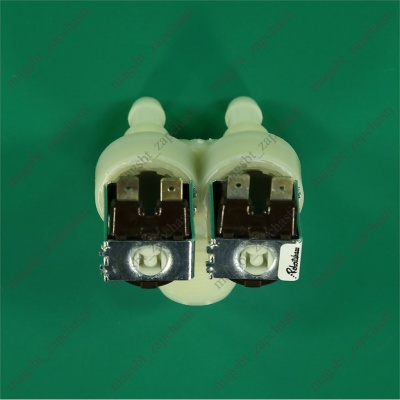 Electromagnetic filling valve of washing machine 2 90˚ Ø12 mm terminals 220V Robertshaw photo 2264806