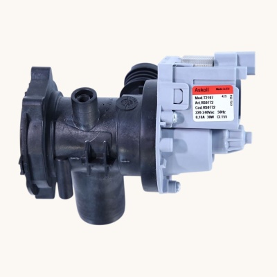 *Washing machine pump assambly Askoll 3 screw 30 W chip back T2107 photo 2450261