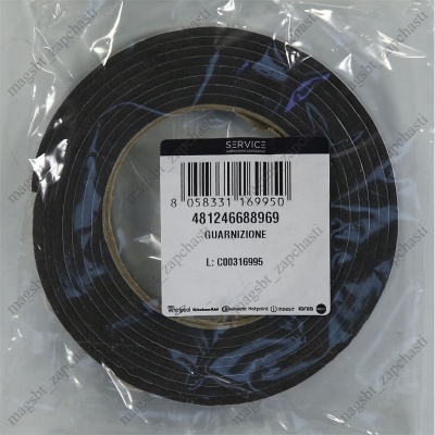 Уплотнитель прокладка стеклокерамической поверхности WHIRLPOOL C00316995 2.5 м photo 2408977 Уплотнитель прокладка стеклокерамической поверхности WHIRLPOOL C00316995 2.5 м photo 2408977