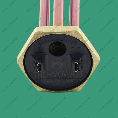Heating element in/n 1500W 220V RDT TWC 1 1/4 (42mm) L290mm THERMOWATT /copper/ photo 2382782 Heating element in/n 1500W 220V RDT TWC 1 1/4 (42mm) L290mm THERMOWATT /copper/ photo 2382782