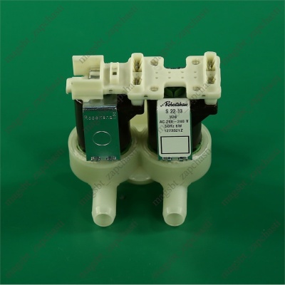 *Electromagnetic filling valve of washing machine 2 180˚ Ø10 mm chip left side 220V Robertshaw photo 2264845