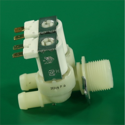 *Washing machine solenoid inlet valve 2 180° Ø14 mm terminals 220 V T&P photo 2496348 *Washing machine solenoid inlet valve 2 180° Ø14 mm terminals 220 V T&P photo 2496348