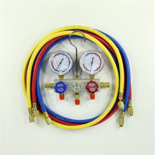 Manifold R22/134/404 glass 3 hoses 150cm LX 