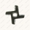 16119_2 Meat grinder knife MIM-300 D74mm 13.5x16.5mm hole with flange photo 3 -