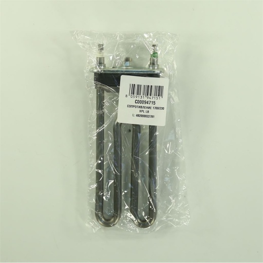 *Washing machine heating element 1700 W straight DRT sensor hole L170 mm KAWAI metal tub INDESIT C00094715 C00143654 photo 4 - 